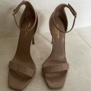 Yves Saint Laurent Amber Sandals In Patent Leather